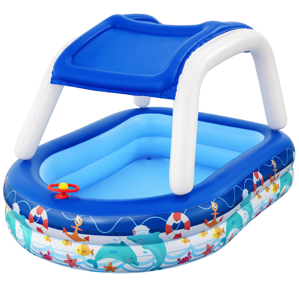 Kiddie pool hot sale with canopy