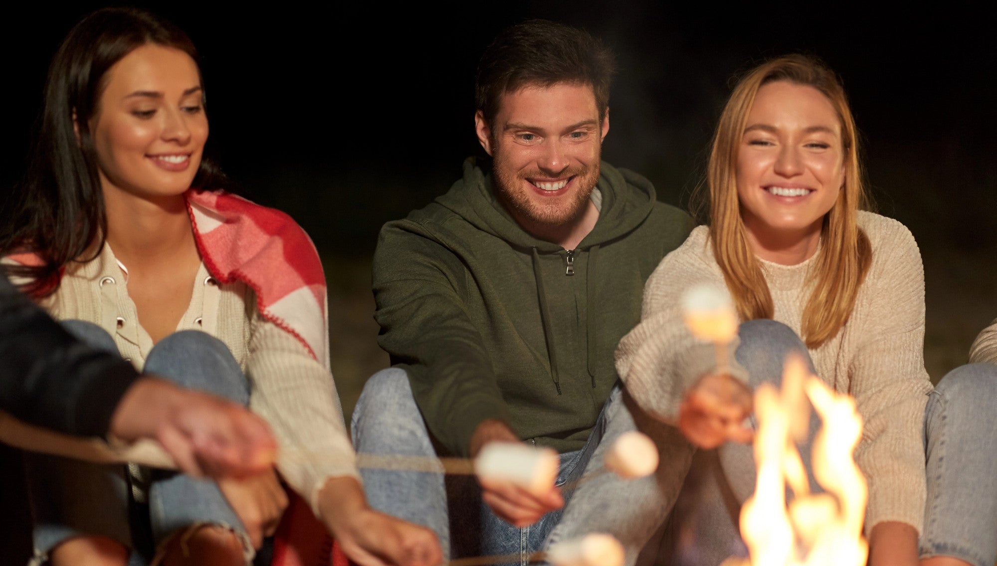 backyard fire with friends