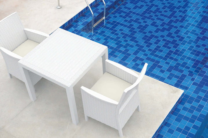 Siesta Orlando 80cm Square Table (Available in White, Chocolate & Anthracite)