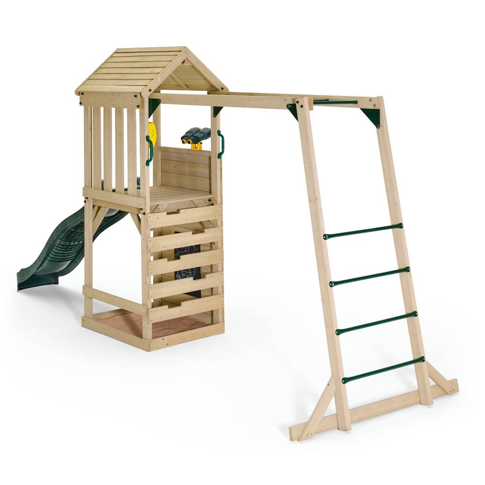 Plum Lookout Wooden Tower with Monkey Bars