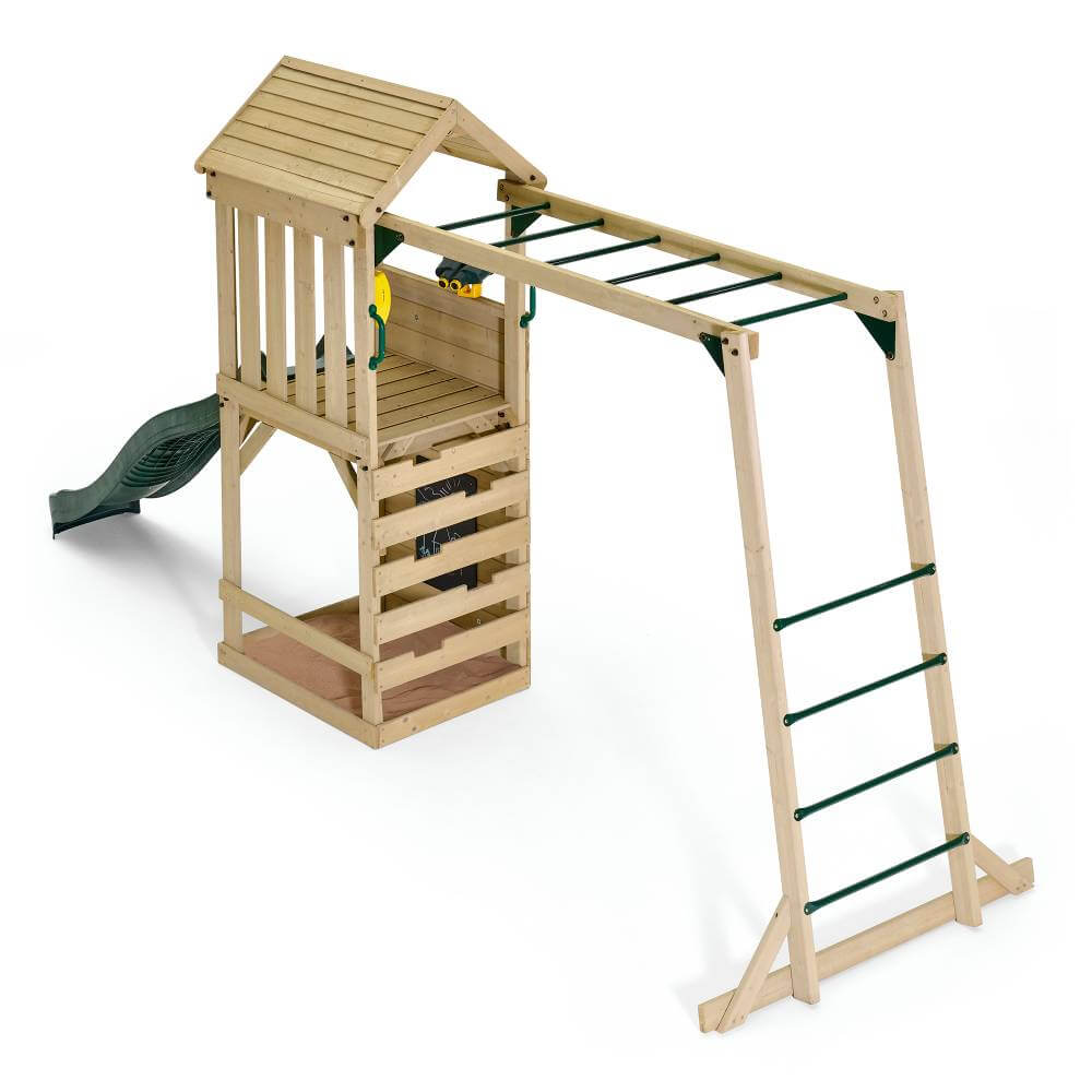 Plum Lookout Wooden Tower with Monkey Bars