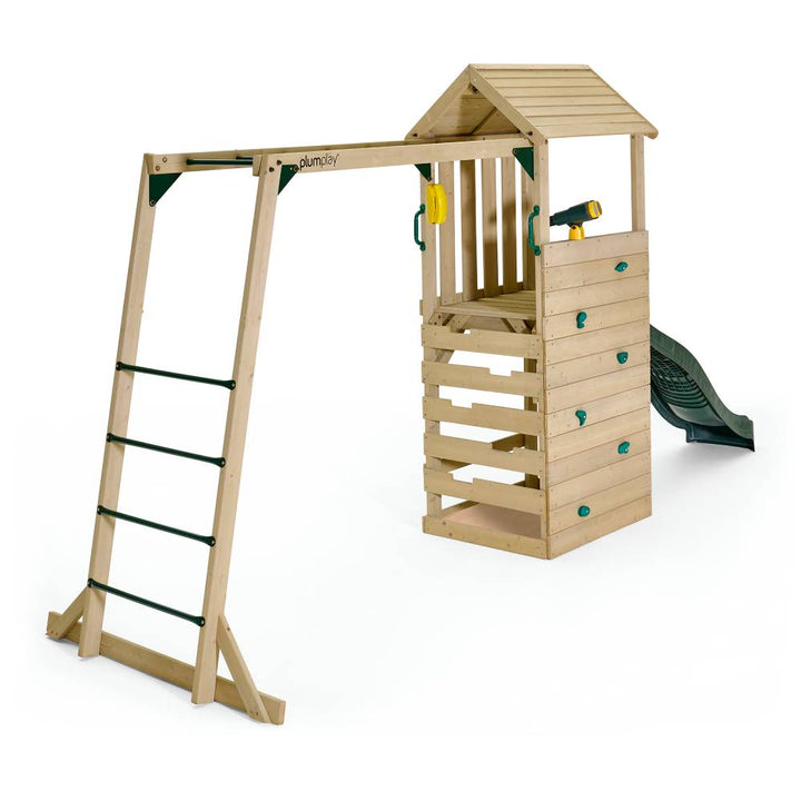 Plum Lookout Wooden Tower with Monkey Bars