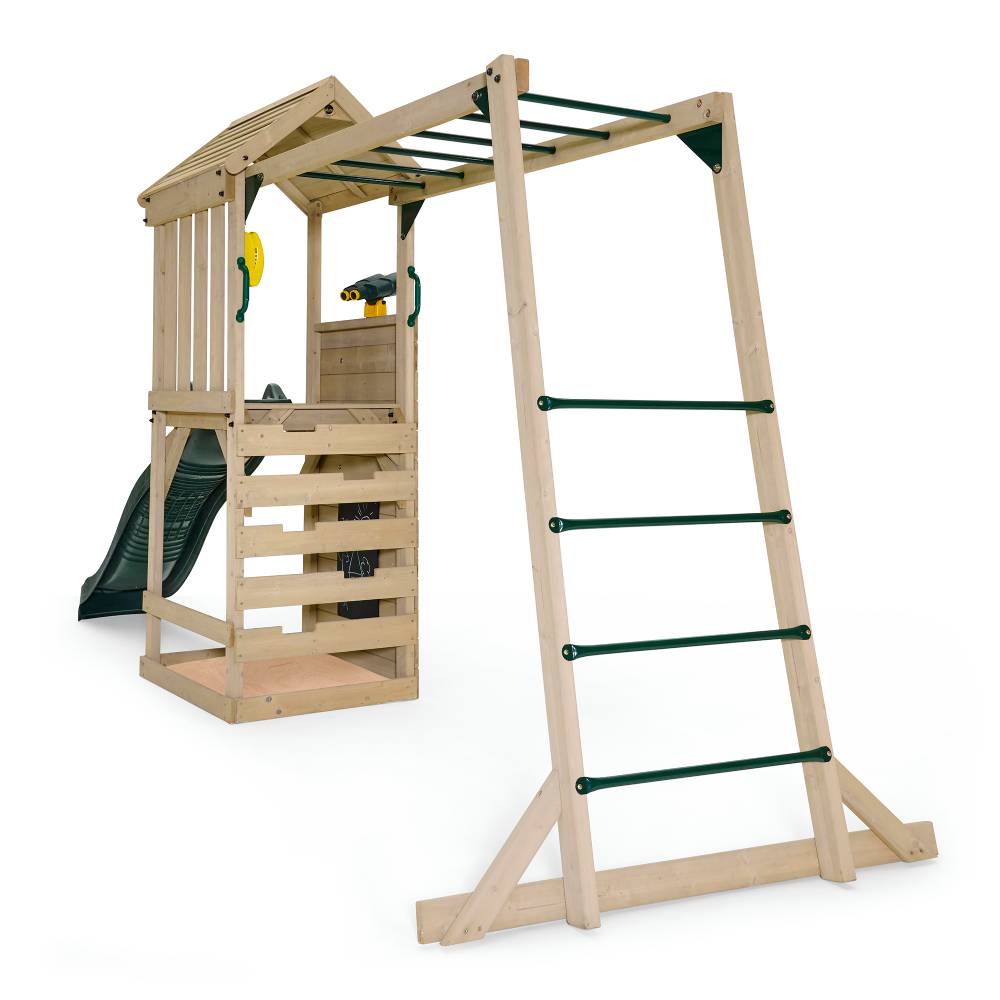 Plum Lookout Wooden Tower with Monkey Bars