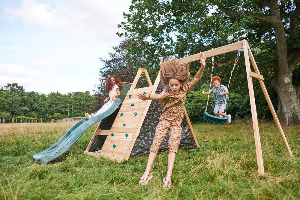 Plum Climbing Pyramid with Swings & Slide