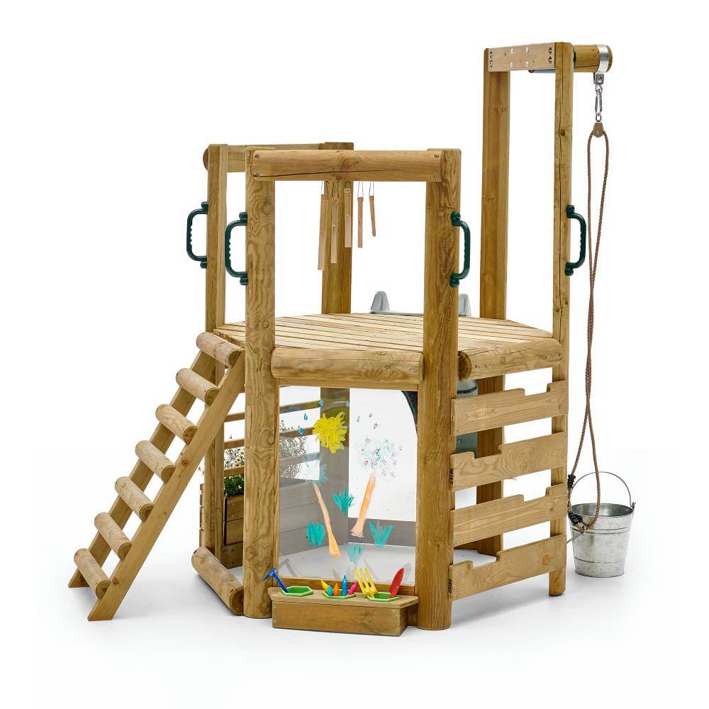 Plum Woodland Treehouse with Slide