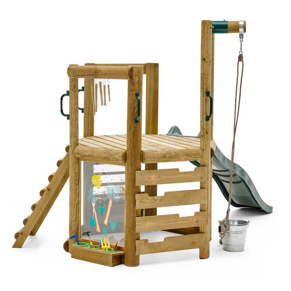 Plum Woodland Treehouse with Slide