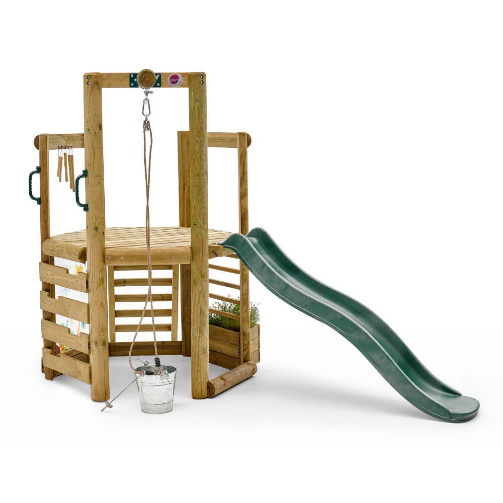 Plum Woodland Treehouse with Slide