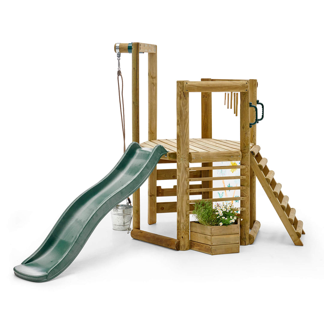 Plum Woodland Treehouse with Slide