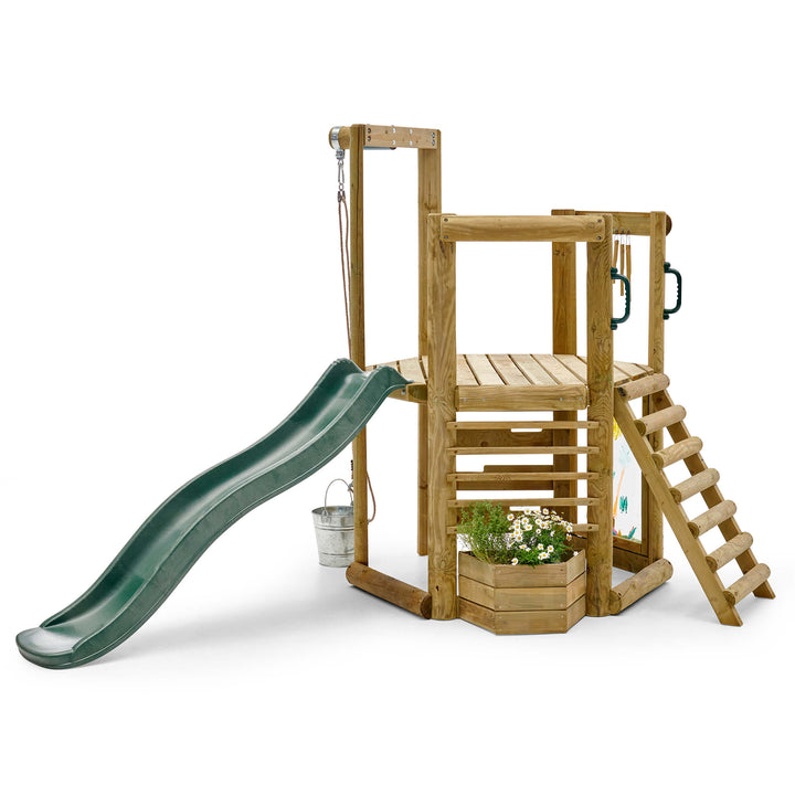 Plum Woodland Treehouse with Slide