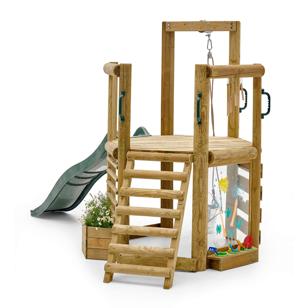 Plum Woodland Treehouse with Slide