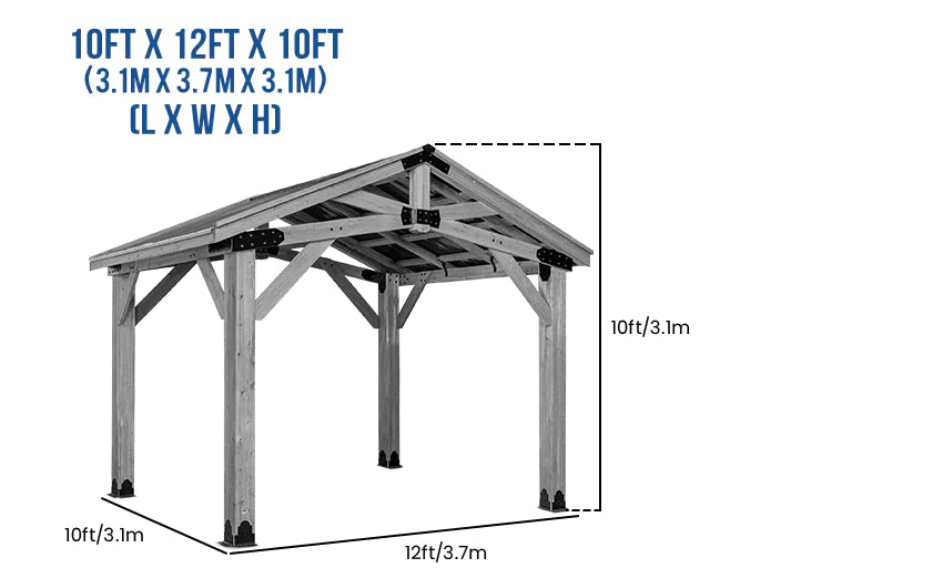 Backyard Discovery Brindlewood Gazebo With PowerPort 12x10ft (3.7m X 3 ...