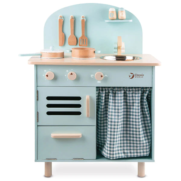 Blue Retro Play Kitchen by Classic World