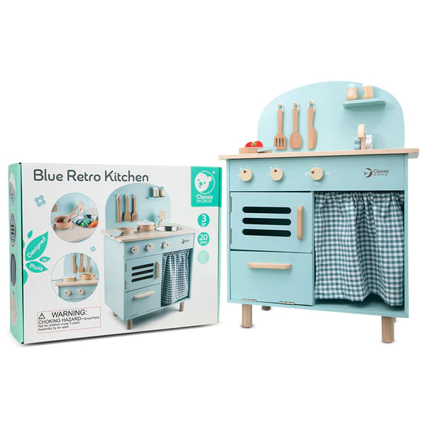 Blue Retro Play Kitchen by Classic World