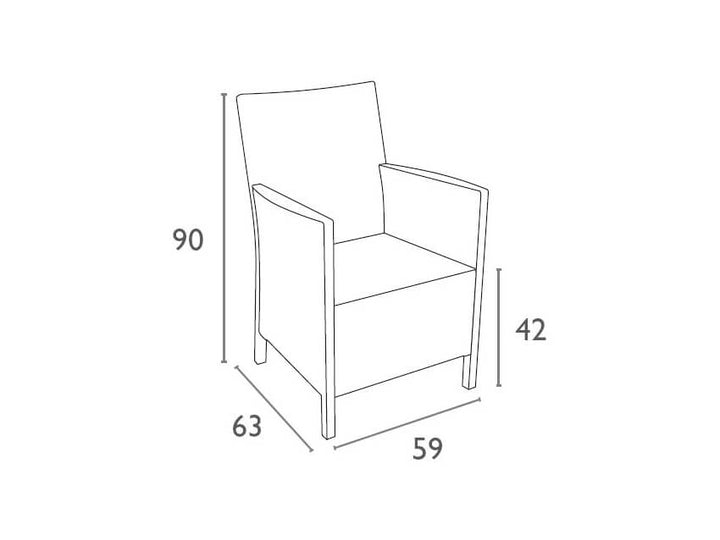 Orlando 140 Table California Armchair 4 Seat Package