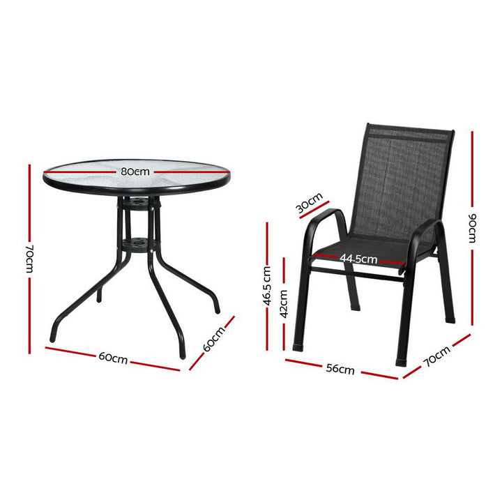 Gardeon Outdoor Dining Set Table and Chairs Patio Garden Furniture Bistro Set