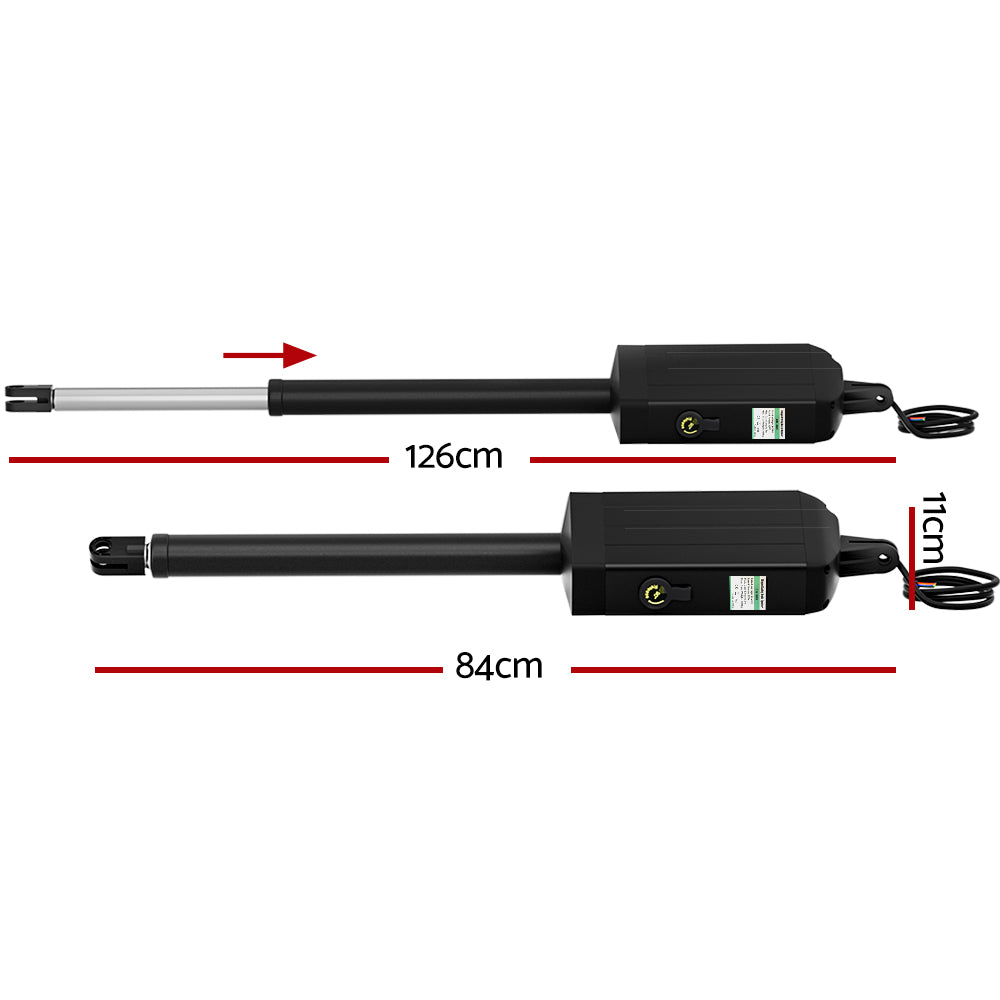 Lockmaster Single Swing Gate Opener 40W Full Solar Power Automatic 300KG 5M