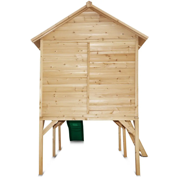 Archie Elevated Cubby House with Green Slide - Lifespan Kids