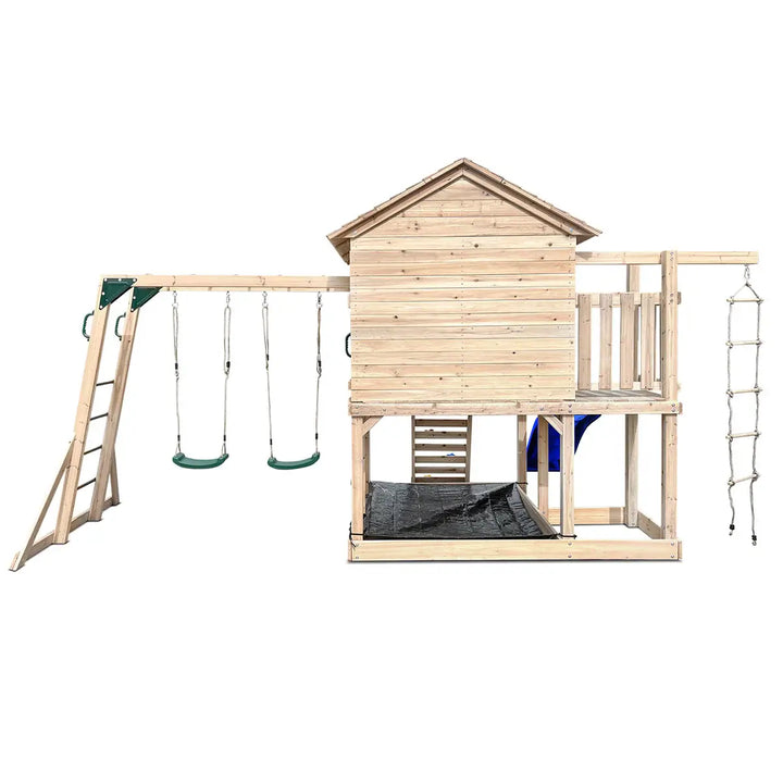 Kingston Elevated Cubby House with Slide (Yellow or Green) - by Lifespan Kids