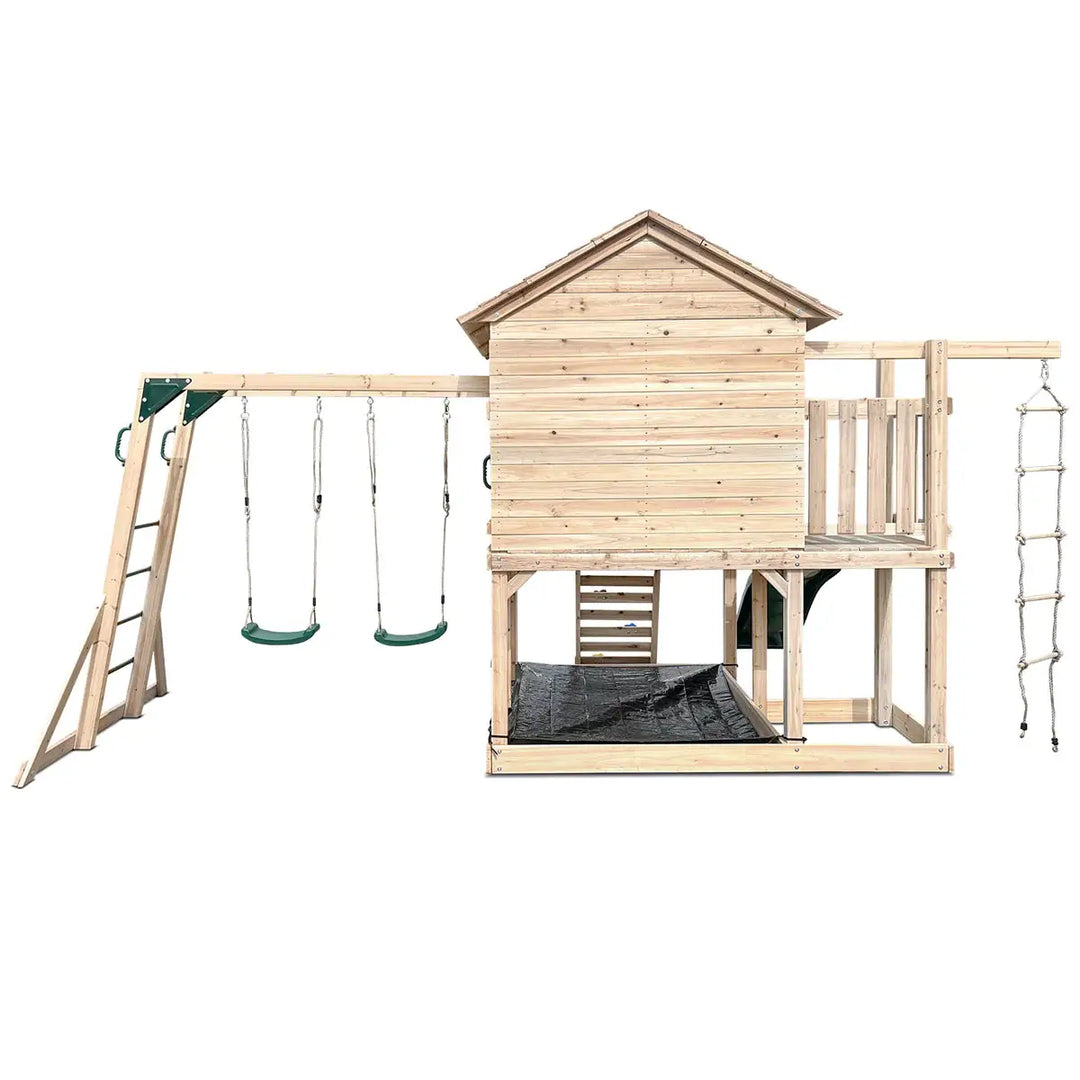 Kingston Elevated Cubby House with Slide (Yellow or Green) - by Lifespan Kids