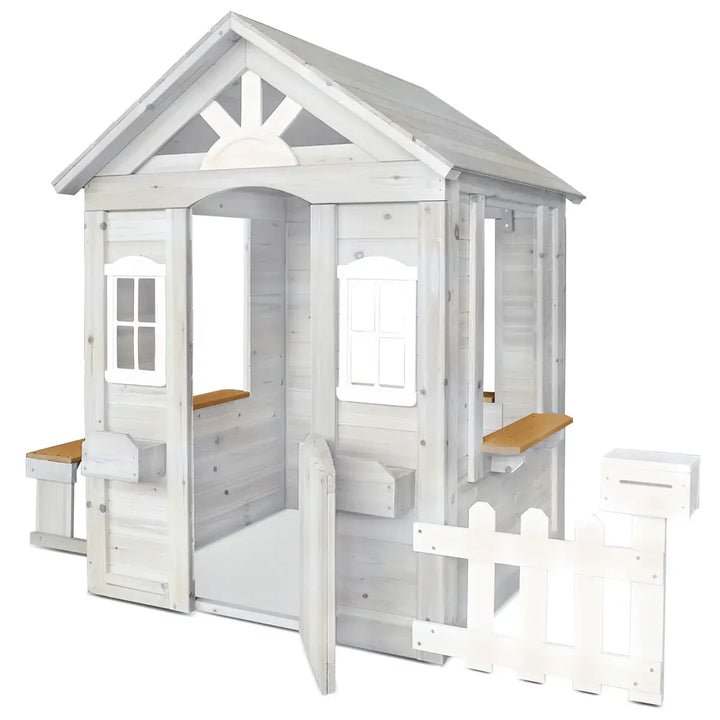 Kids Teddy V2 Cubby House White - Lifespan Kids