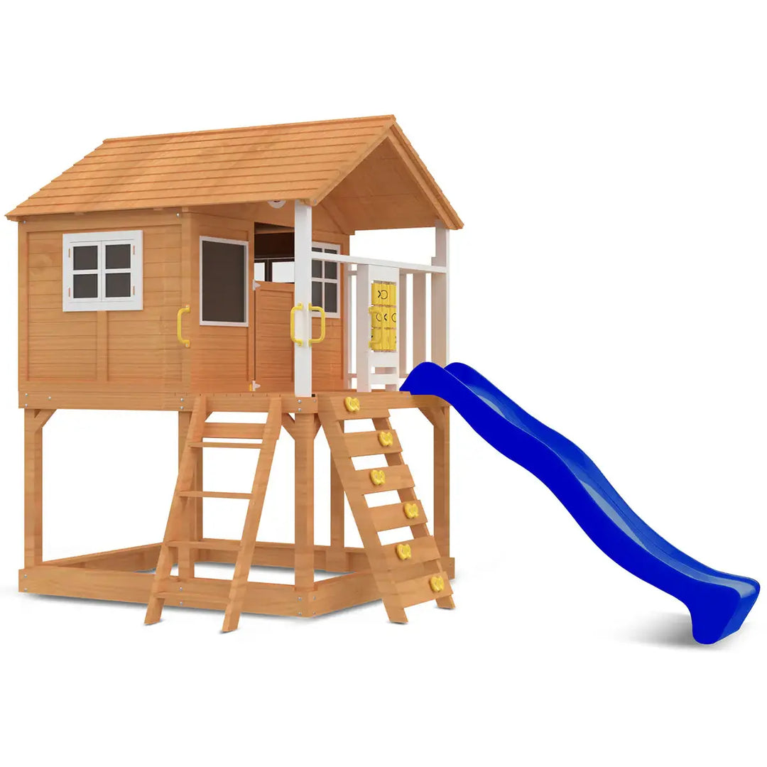 Warrigal Elevated Cubby House (with Green, Yellow or Blue Slide) - Lifespan Kids