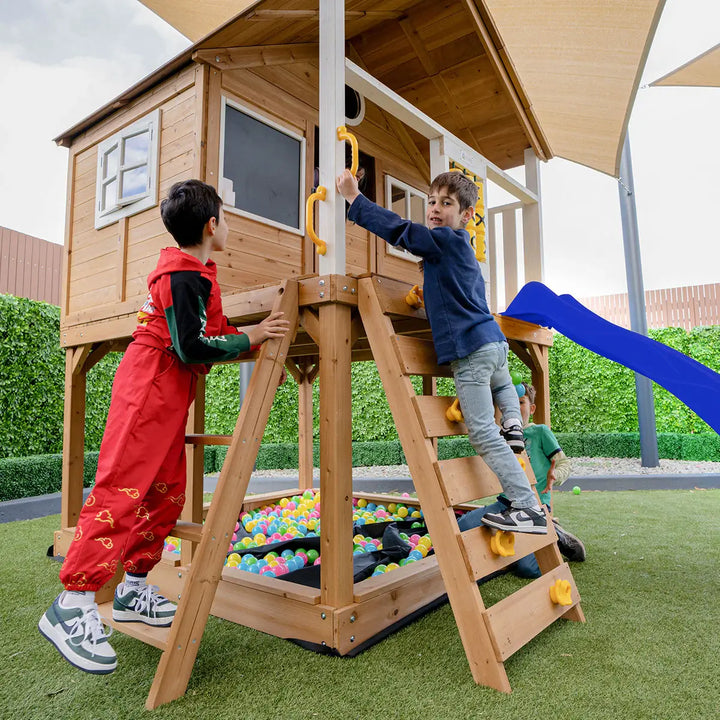 Warrigal Elevated Cubby House (with Green, Yellow or Blue Slide) - Lifespan Kids