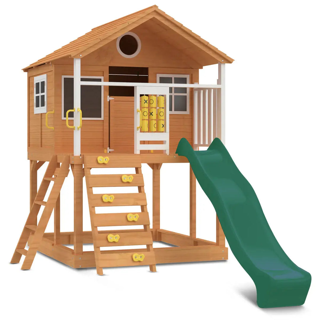 Warrigal Elevated Cubby House (with Green, Yellow or Blue Slide) - Lifespan Kids