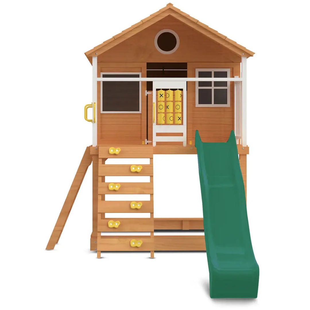 Warrigal Elevated Cubby House (with Green, Yellow or Blue Slide) - Lifespan Kids