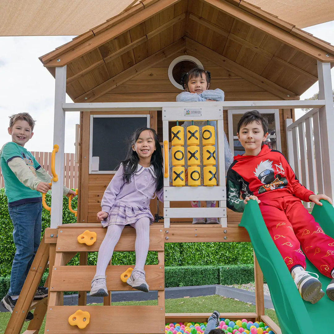 Warrigal Elevated Cubby House (with Green, Yellow or Blue Slide) - Lifespan Kids