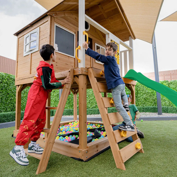 Warrigal Elevated Cubby House (with Green, Yellow or Blue Slide) - Lifespan Kids