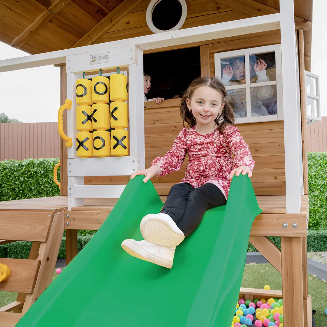 Warrigal Elevated Cubby House (with Green, Yellow or Blue Slide) - Lifespan Kids