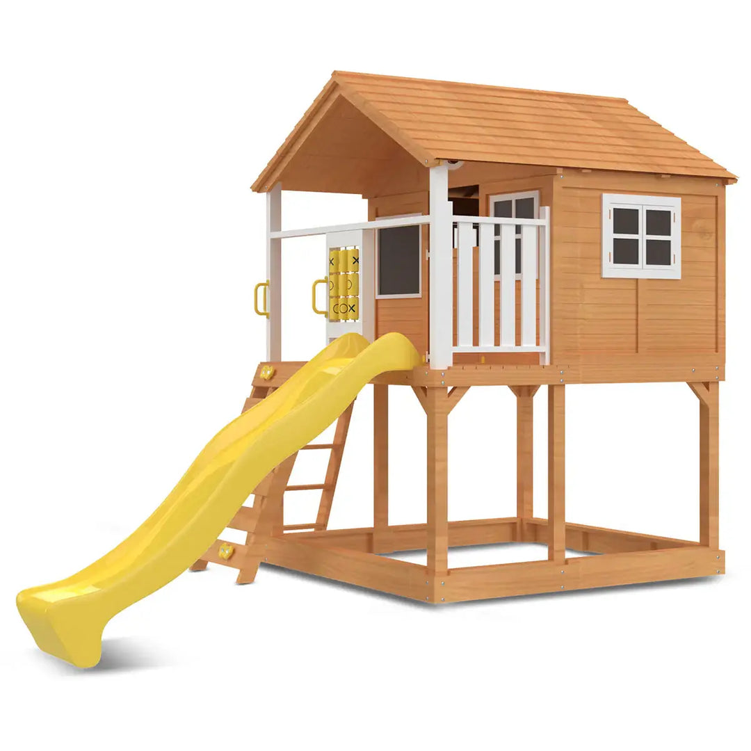 Warrigal Elevated Cubby House (with Green, Yellow or Blue Slide) - Lifespan Kids