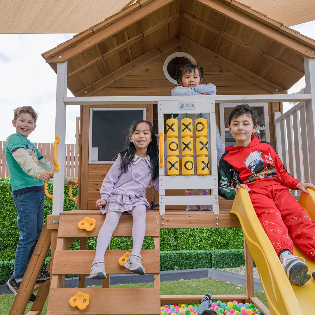 Warrigal Elevated Cubby House (with Green, Yellow or Blue Slide) - Lifespan Kids