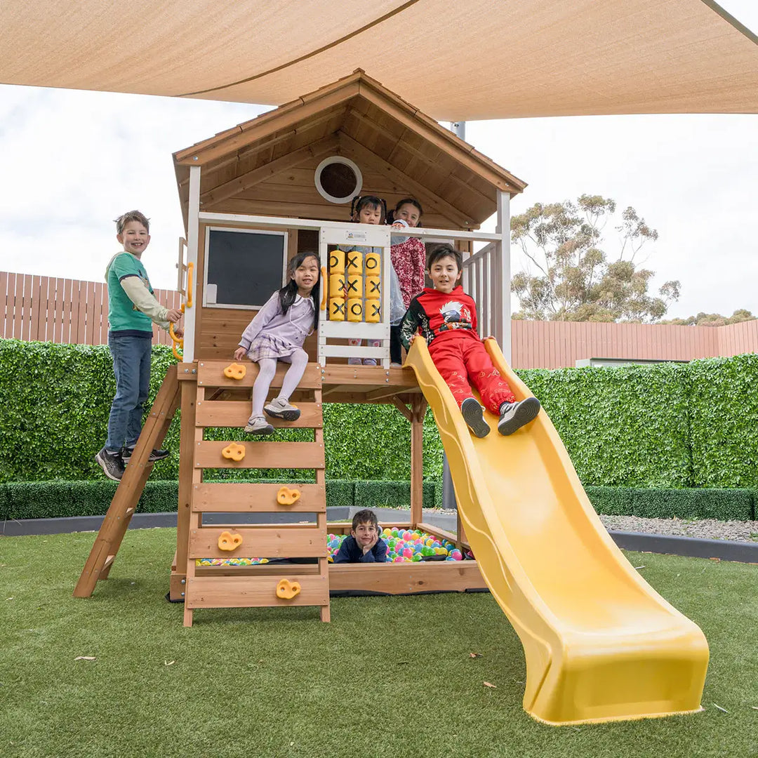 Warrigal Elevated Cubby House (with Green, Yellow or Blue Slide) - Lifespan Kids