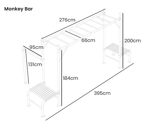 Junior Jungle Monkey Bar Module - Lifespan Kids