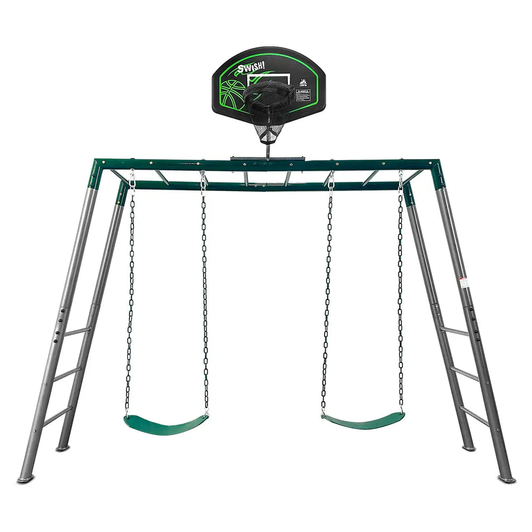 Stanley Commercial Steel Monkey Bars & Swing Set - Lifespan Kids (with or without Basketball Ring)