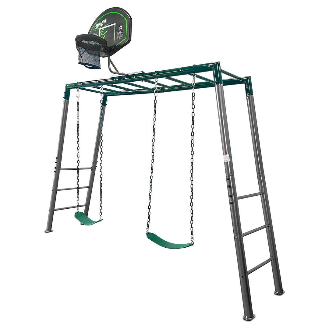 Stanley Commercial Steel Monkey Bars & Swing Set - Lifespan Kids (with or without Basketball Ring)