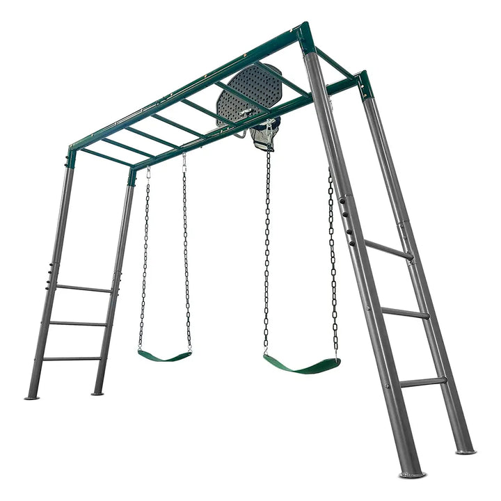 Stanley Commercial Steel Monkey Bars & Swing Set - Lifespan Kids (with or without Basketball Ring)