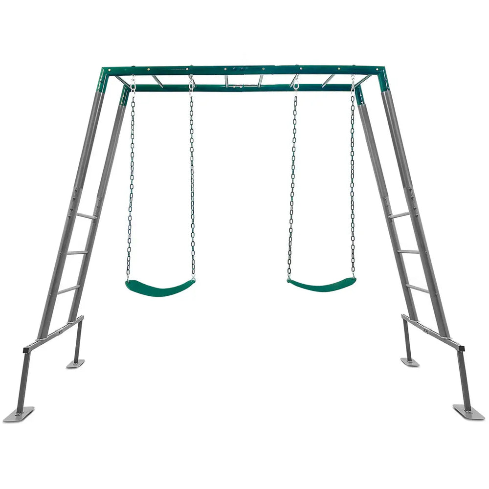 Lifespan Kids Stanley Commercial Steel Monkey Bars & Swing Set (Available With or Without Basketball Ring)