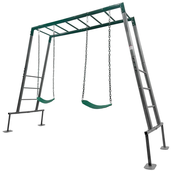 Stanley Commercial Steel Monkey Bars & Swing Set - Lifespan Kids (with or without Basketball Ring)