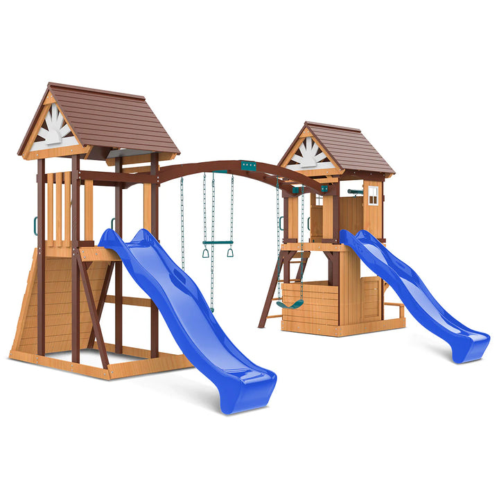 Armadale Play Centre with 2 Slides (Green, Blue or Yellow Slide) - Lifespan Kids