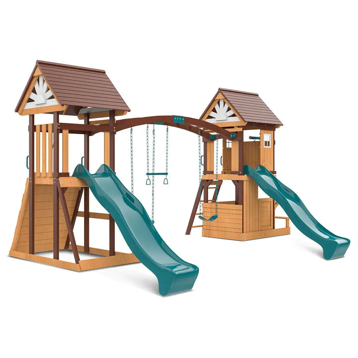 Armadale Play Centre with 2 Slides (Green, Blue or Yellow Slide) - Lifespan Kids