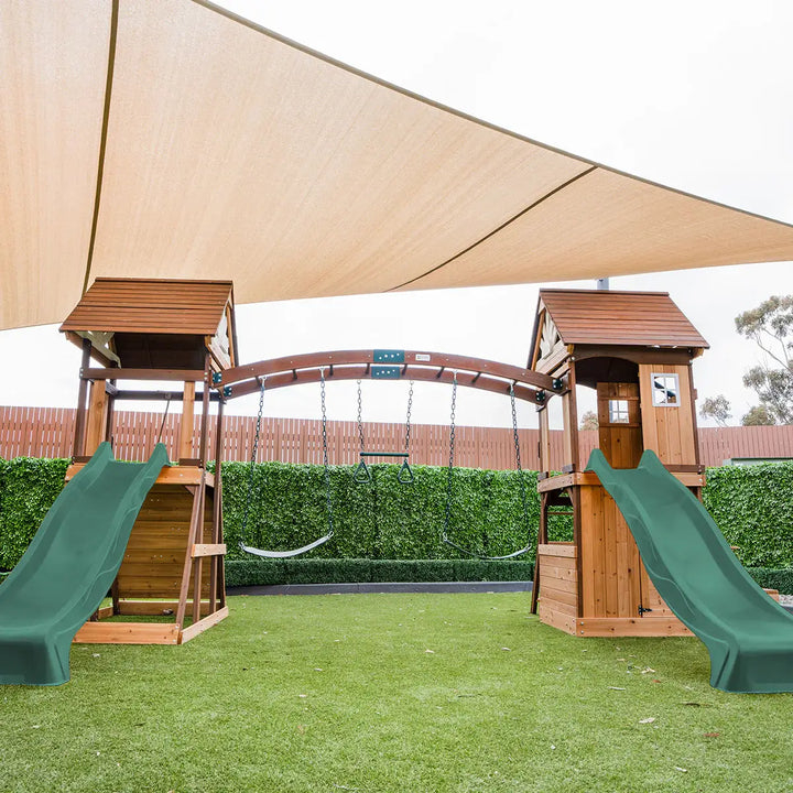 Armadale Play Centre with 2 Slides (Green, Blue or Yellow Slide) - Lifespan Kids