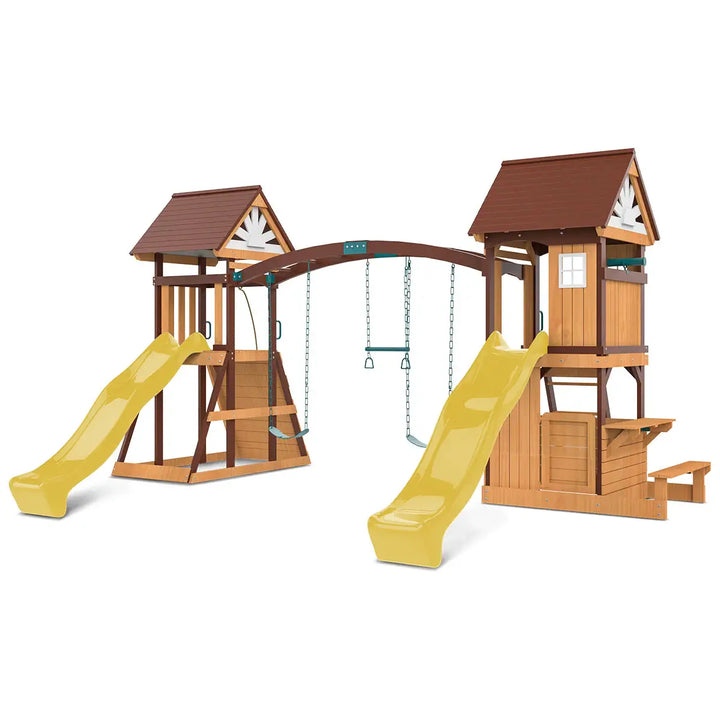 Armadale Play Centre with 2 Slides (Green, Blue or Yellow Slide) - Lifespan Kids