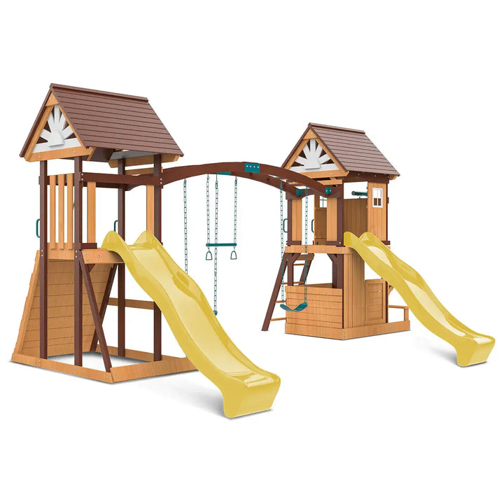 Armadale Play Centre with 2 Slides (Green, Blue or Yellow Slide) - Lifespan Kids