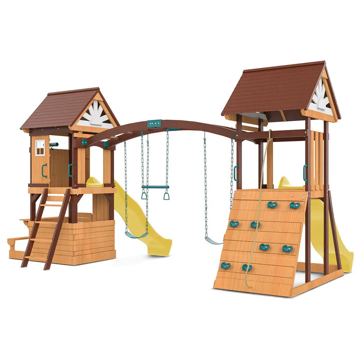 Armadale Play Centre with 2 Slides (Green, Blue or Yellow Slide) - Lifespan Kids