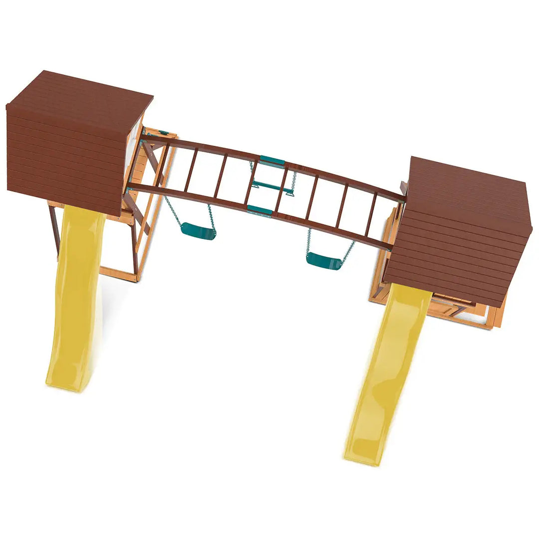 Armadale Play Centre with 2 Slides (Green, Blue or Yellow Slide) - Lifespan Kids