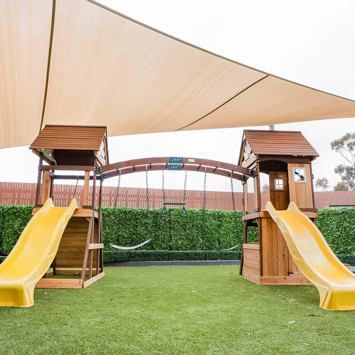 Armadale Play Centre with 2 Slides (Green, Blue or Yellow Slide) - Lifespan Kids