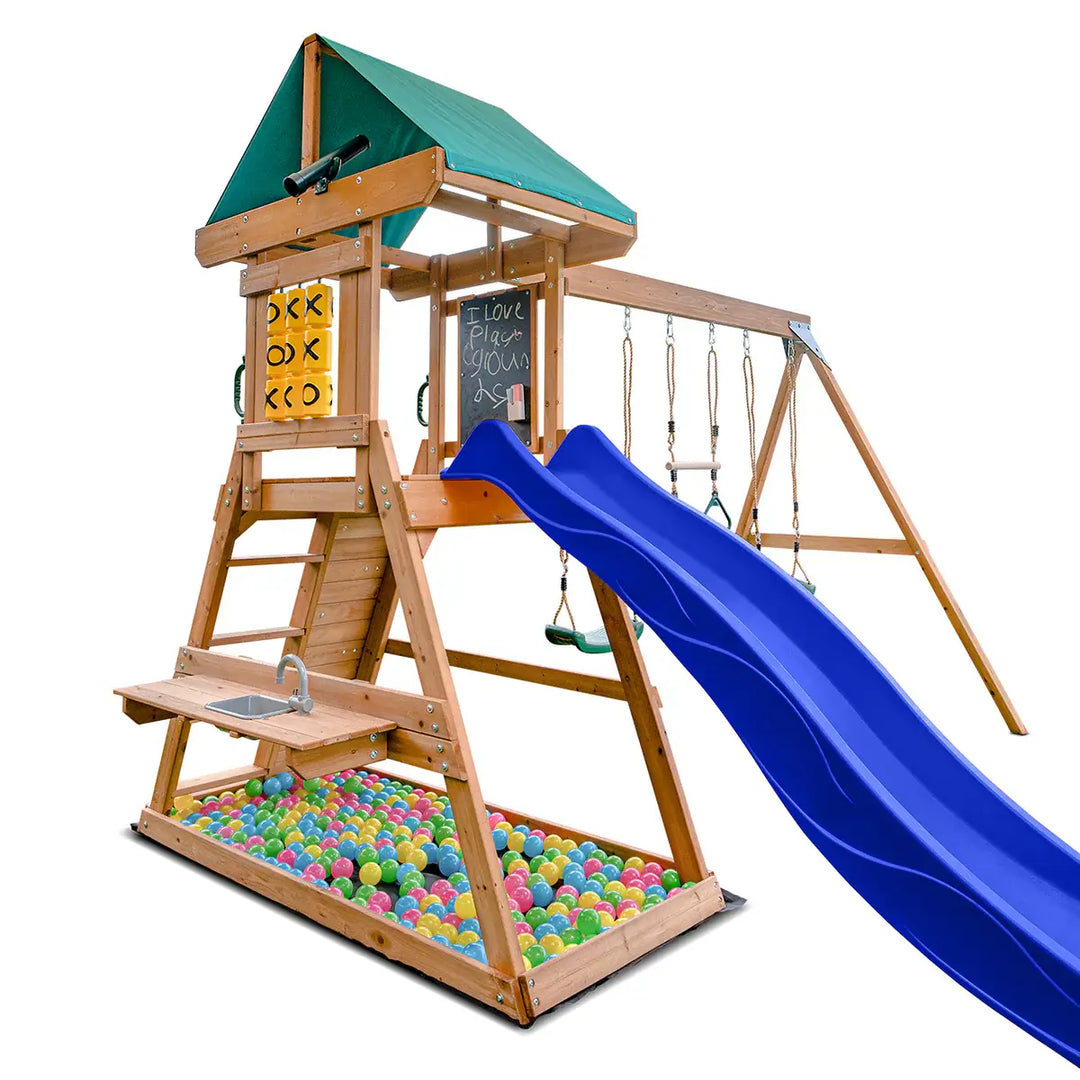 Birmingham Play Centre with Slide (Green, Blue or Yellow Slide) - Lifespan Kids