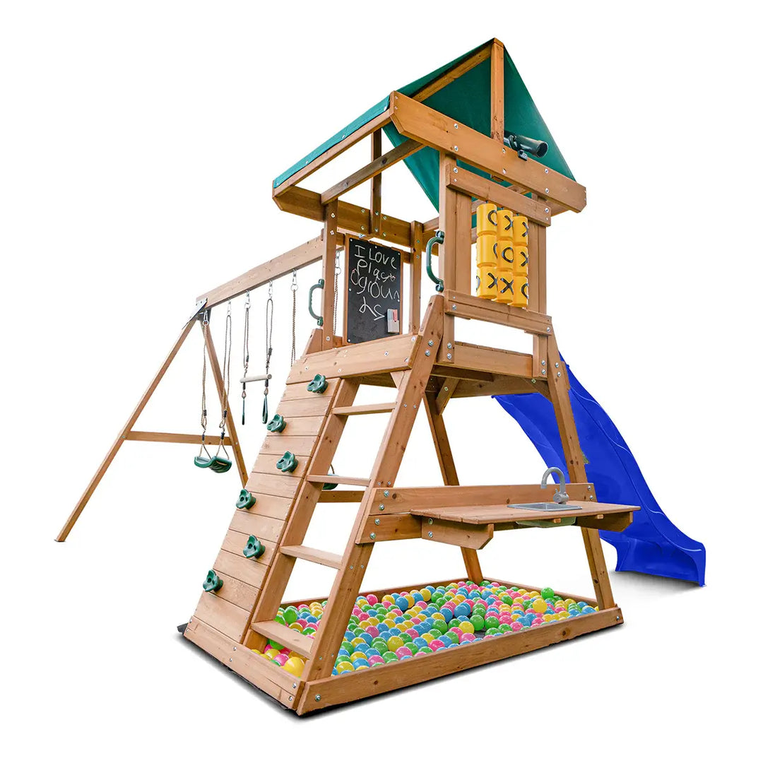 Birmingham Play Centre with Slide (Green, Blue or Yellow Slide) - Lifespan Kids